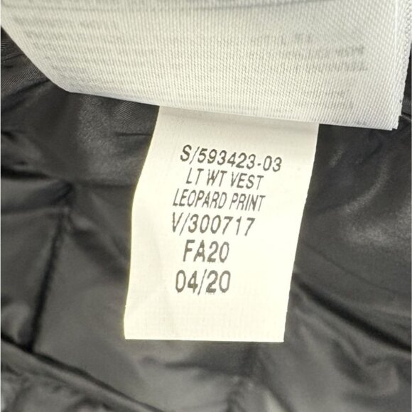 Gap Kids Girls Leopard Print Lightweight Puffer Vest M Brown Primaloft Outerwear - Picture 6 of 8